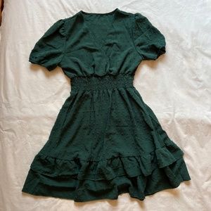 Dark Green Mini Dress